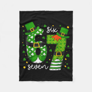 67 Meme Six Seven For Kids Boys Girls St Patricks Fleece Blanket