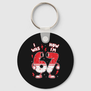 67 Meme Six Seven For Kids Boys Valentine I Was 6 Key Ring