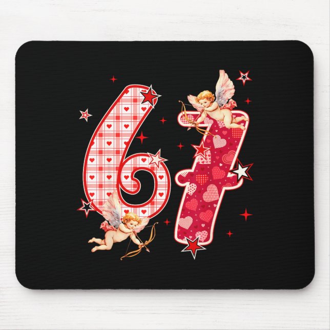 67 Meme Six Seven For Kids Women Men Boys Girls Va Mouse Pad (Front)
