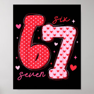 67 Meme Six Seven For Kids Women Men Boys Girls Va Poster