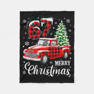 67 Meme Six Seven Funny Christmas Meme Slang Women Fleece Blanket