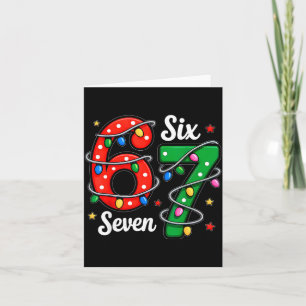 67 Meme Six Seven Funny Christmas Pajamas Boys Gir Card