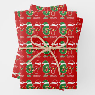 67 Meme Six Seven Gen Alpha Christmas  Wrapping Paper Sheet