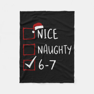 67 Meme Six Seven Men Boys Christmas 6-7 Meme Nice Fleece Blanket