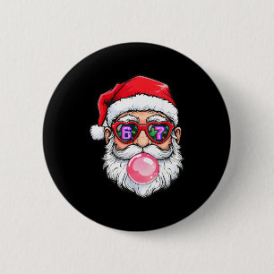 67 Meme Six Seven Number 6-7 6 7 Funny Santa Xmas 6 Cm Round Badge