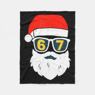 67 Meme Six Seven Santa Face Kids Men Boys Girls C Fleece Blanket