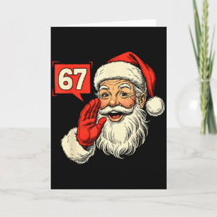 67 Meme Six Seven Santa Funny Christmas Gen Z Alph Card