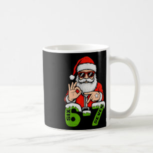 67 Meme Six Seven Santa Funny Christmas Gen Z Alph Coffee Mug