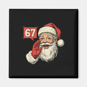 67 Meme Six Seven Santa Funny Christmas Gen Z Alph Magnet