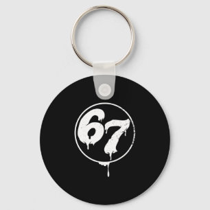 67 Meme Six Seven Urn Graffiti Style  Key Ring