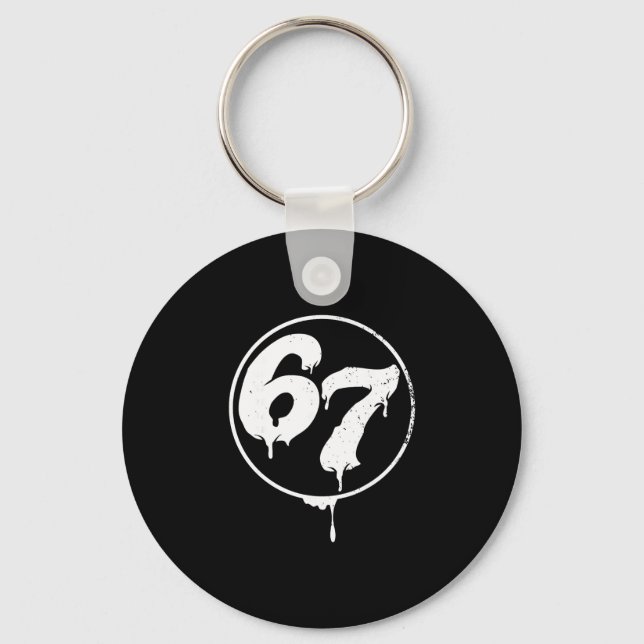 67 Meme Six Seven Urn Graffiti Style  Key Ring (Front)