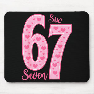 67 Meme Six Seven Valentine's Days Mouse Pad