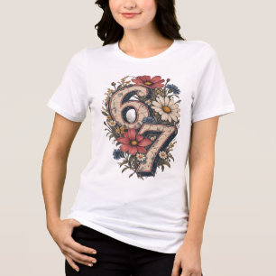 67 Meme Six Seven Women’s T-Shirt Funny 6-7 Vira Tri-Blend Shirt
