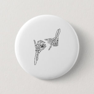 67 Meme Skeleton Hand 6 7 Halloween Six Seven Cm Round Badge