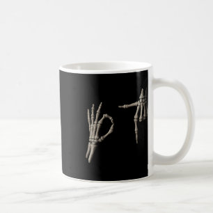 67 Meme Skeleton Hand 6 7 Halloween Six Seven Funn Coffee Mug