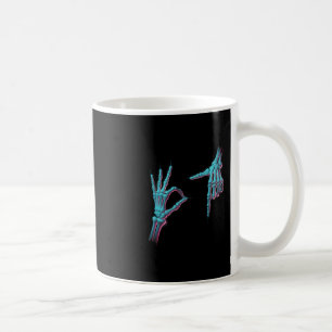 67 Meme Skeleton Hand 6 7 Halloween Six Seven Funn Coffee Mug