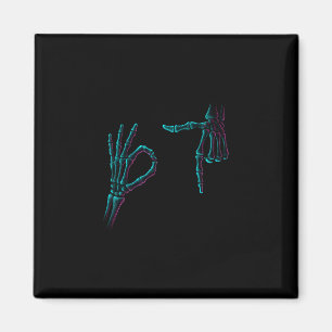 67 Meme Skeleton Hand 6 7 Halloween Six Seven Funn Magnet