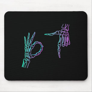 67 Meme Skeleton Hand 6 7 Halloween Six Seven Mouse Pad
