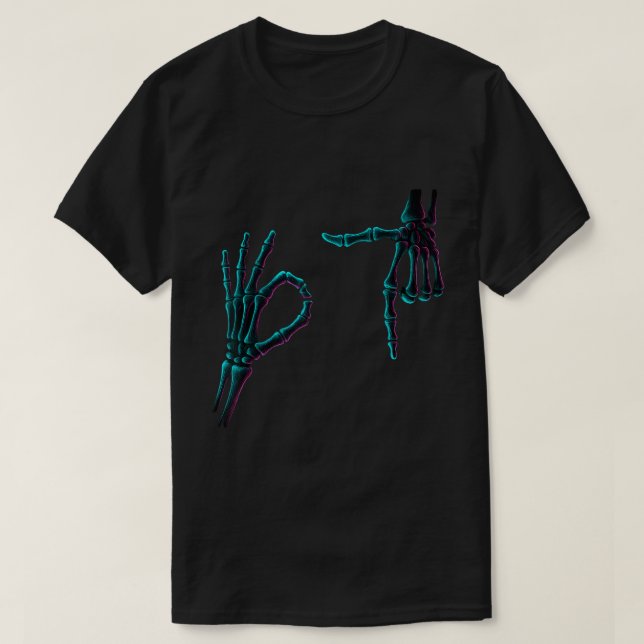 67 Meme Skeleton Hand Shirt for Teens (Design Front)