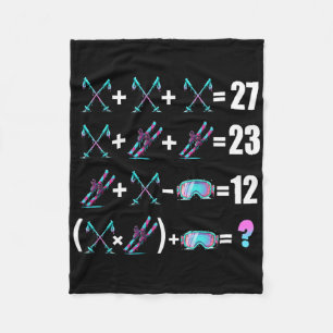 67 Meme Skiing Ice Cream Drip With Skis Poles Ski Fleece Blanket