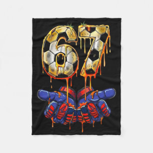 67 Meme Soccer Goalkeeper Gloves Gen Alpha Drip Si Fleece Blanket