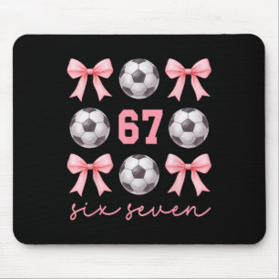 67 Meme Soccer Mom Sister Coquette Bows Pink Girls Mouse Pad