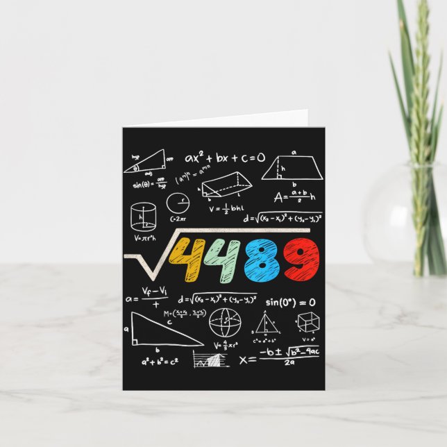 67 Meme Square Root 4489 Do The Math Funny Birthda Card (Front)