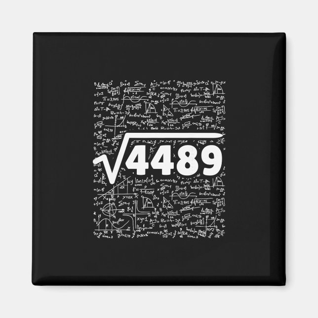 67 Meme Square Root 4489 Do The Math Funny Birthda Magnet (Front)