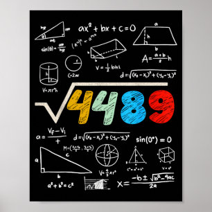 67 Meme Square Root 4489 Do The Math Funny Birthda Poster