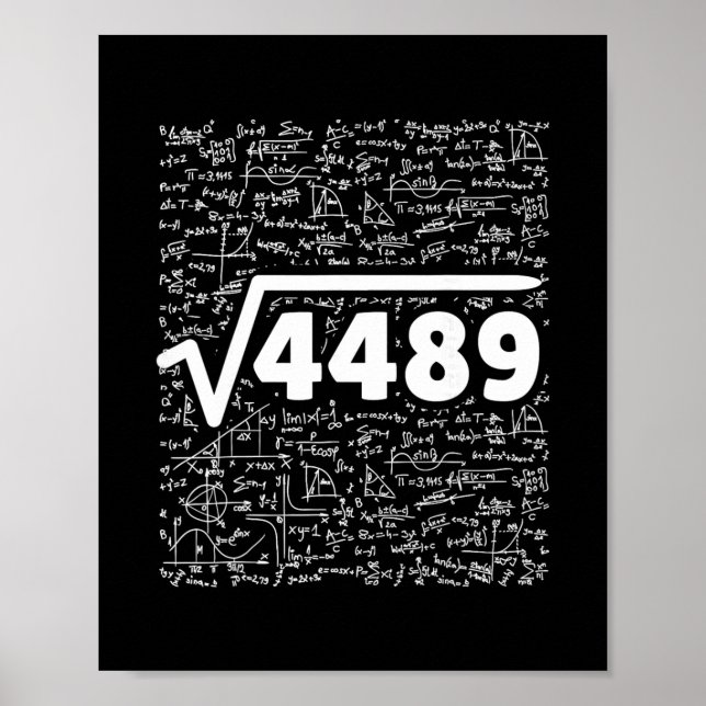 67 Meme Square Root 4489 Do The Math Funny Birthda Poster (Front)
