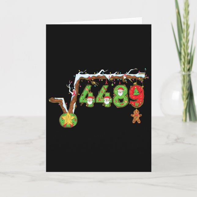 67 Meme Square Root 4489 Of School Funny Teacher  Card (Front)