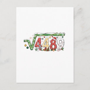67 Meme Square Root 4489 Six Seven Math Christmas Holiday Postcard