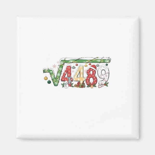 67 Meme Square Root 4489 Six Seven Math Christmas Magnet (Front)