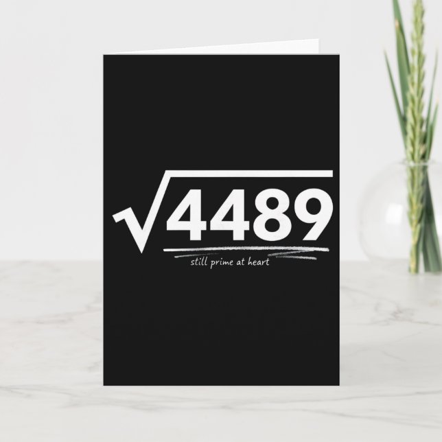 67 Meme Square Root 4489 Slang Birthday Math Teach Card (Front)