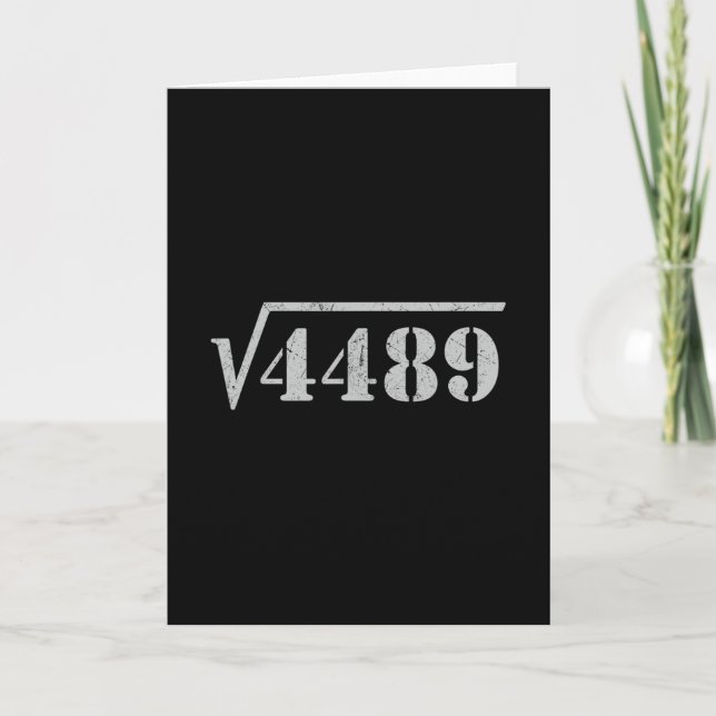 67 Meme Square Root 4489 Slang Math 6 7 Retro Men  Card (Front)