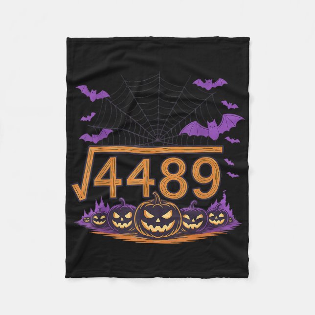 67 Meme Square Root 4489 Slang Math Halloween Cost Fleece Blanket (Front)