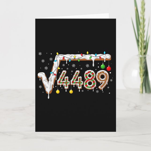 67 Meme Square Root 4489 Slang Math Teacher Funny  Card (Front)