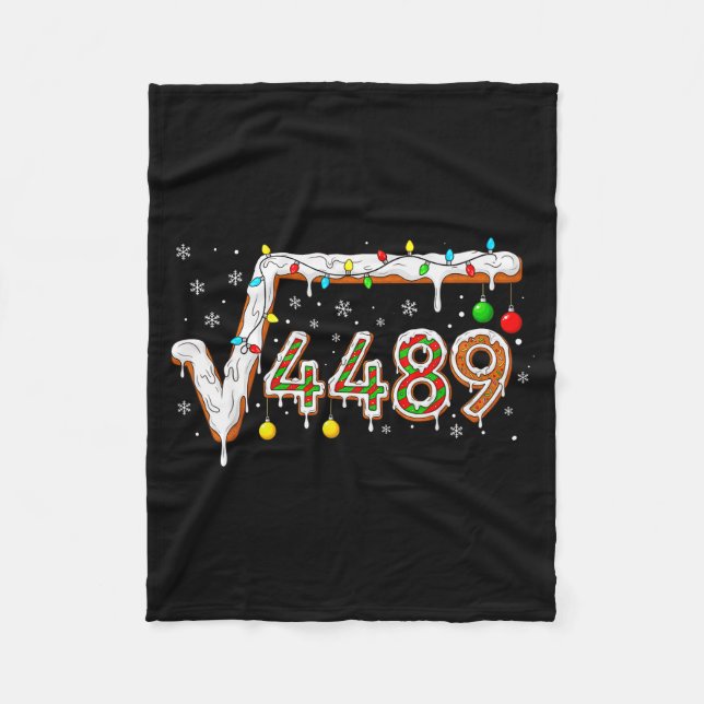 67 Meme Square Root 4489 Slang Math Teacher Funny  Fleece Blanket (Front)