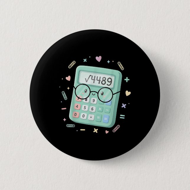 67 Meme Square Root 4489 Slang Six Seven Math Calc 6 Cm Round Badge (Front)