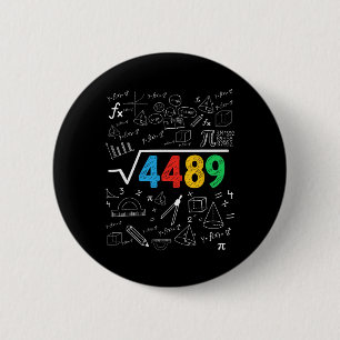 67 Meme Square Root 4489 Slang Six Seven Math Teac 6 Cm Round Badge