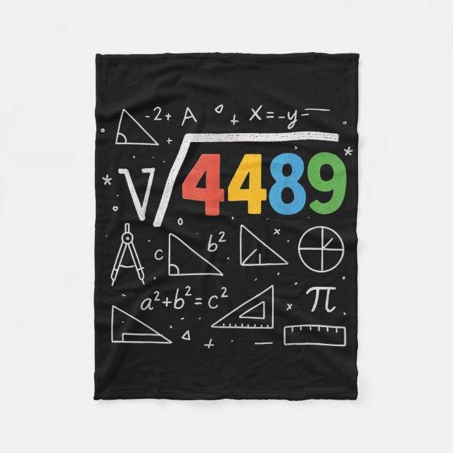 67 Meme Square Root 4489 Slang Six Seven Math Teac Fleece Blanket (Front)