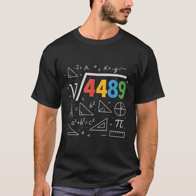 67 Meme Square Root 4489 Slang Six Seven Math Teac T-Shirt (Front)