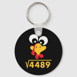 67 Meme Square Root 4489 Turkey Thanksgiving Math Key Ring