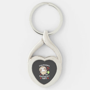 67 Meme Stealing Hearts Valentine's Day Sloth Kids Key Ring