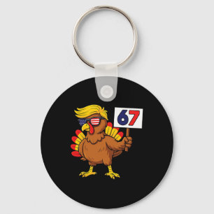 67 Meme Thanksgiving Turkey Day Six Seven Funny Tr Key Ring