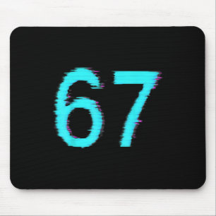67 Meme Trending Gen Z Alpha Six Seven 6 7 Mouse Pad