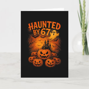 67 Meme Trendy Ghost Halloween Funny Six Seven Gen Card