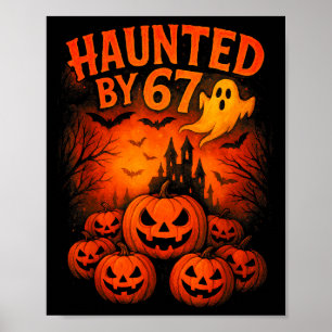 67 Meme Trendy Ghost Halloween Funny Six Seven Gen Poster