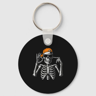 67 Meme Trendy Skeleton Halloween Funny Six Seven  Key Ring