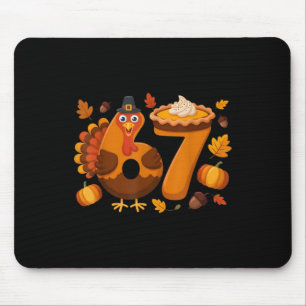 67 Meme Turkey 6-7 Funny Six Seven Thanksgiving Mouse Pad